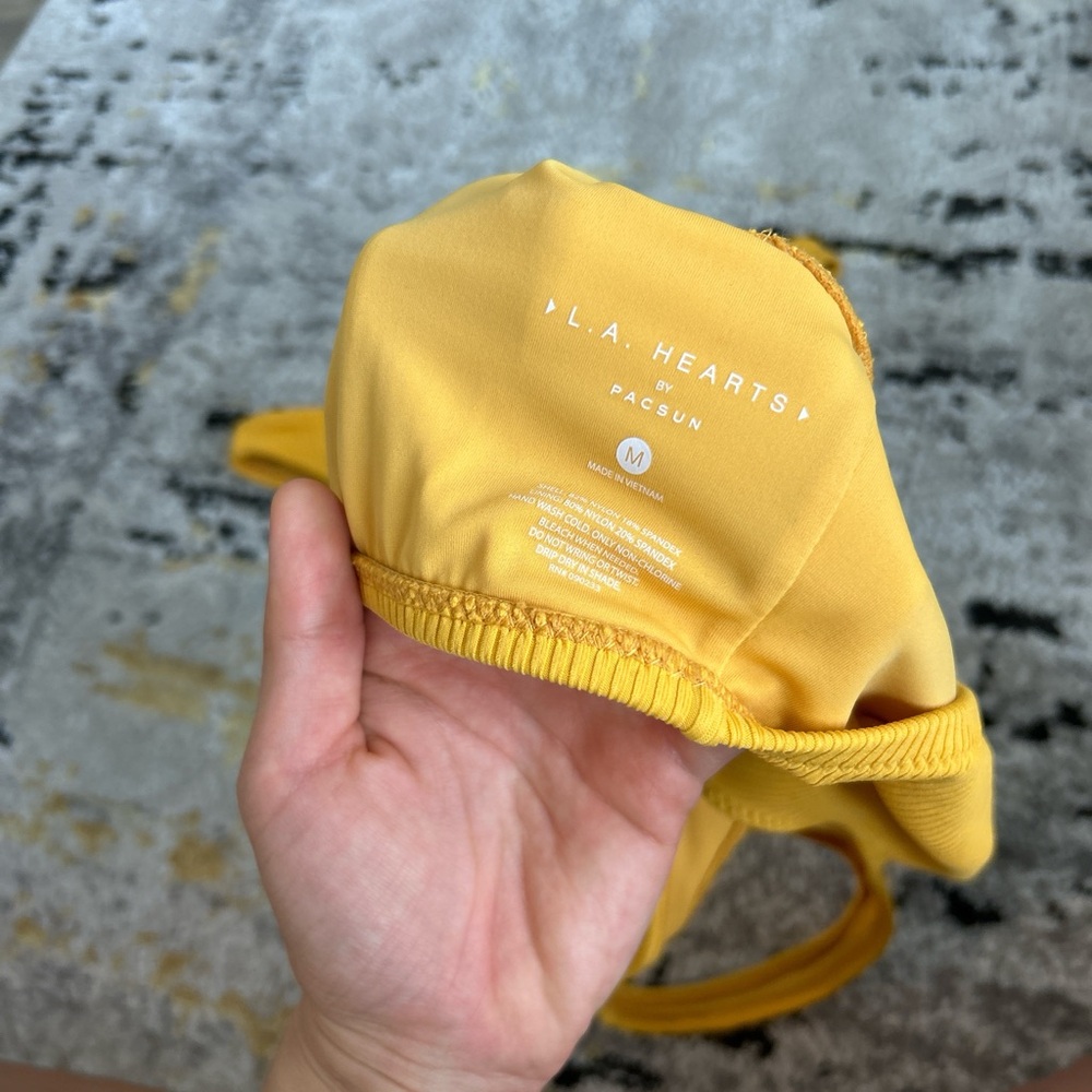 Pacsun Yellow Ribbed Bikini Set - Picture 4 of 4